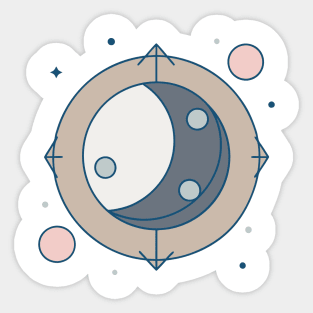 Yin yang cosmos in sacred celestial harmony Sticker